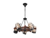 Подвесные люстры с деревянной арматурой