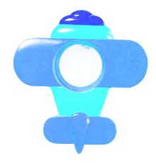 Гипсовый светильник SvDecor SV 7507 голубой ф156 мм