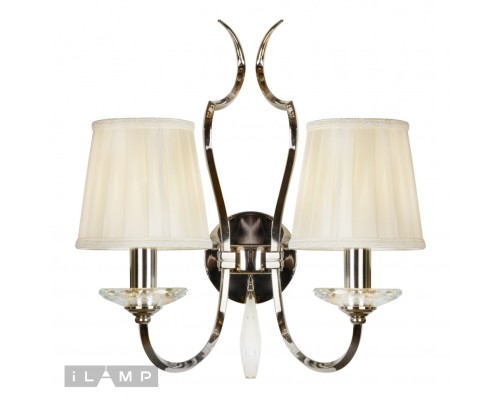 Настенный светильник iLamp Charm W2508-2 Никель+беж