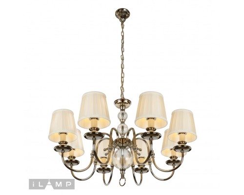 Подвесная люстра iLamp Armonia P2510-8 Никель+беж
