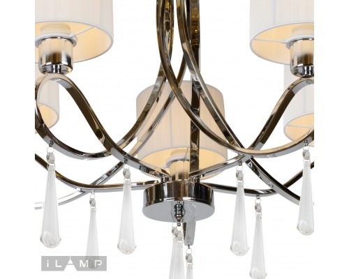 Подвесная люстра iLamp Bella RM1029/5 Хром