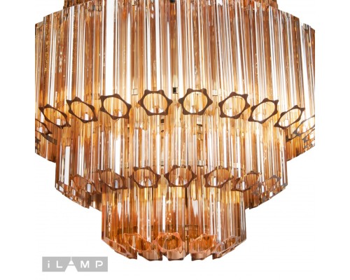 Подвесная люстра iLamp Destiny MD0267-7B CHROME+BROWN