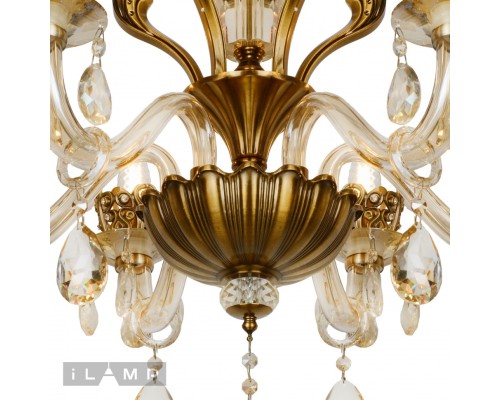 Подвесная люстра iLamp Asia 61078-6 Бронзвая