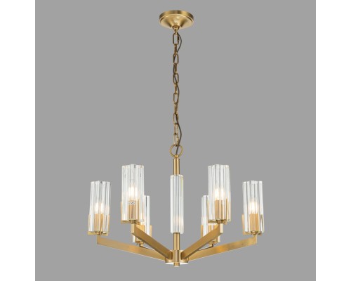 Подвесная люстра Belfast Malone 6035-6 BR CL Латунь / Стекло