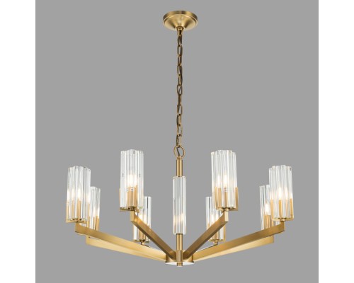 Подвесная люстра Belfast Malone 6035-8 BR CL Латунь / Стекло