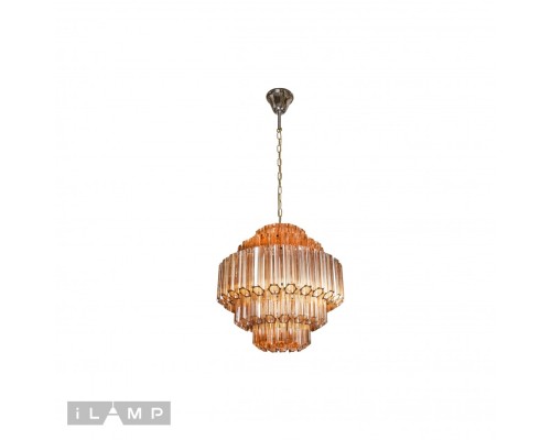 Подвесная люстра iLamp Destiny MD0267-7B CHROME+BROWN
