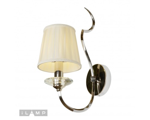 Настенный светильник iLamp Charm W2508-1 Никель+беж