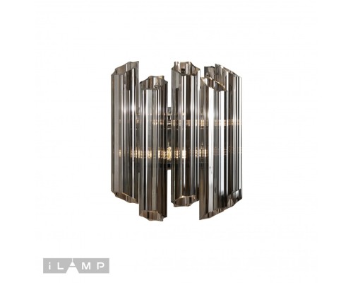 Настенный светильник iLamp Destiny MB0267-2B CHROME+SMOKY GRAY