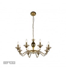 Подвесная люстра iLamp Flo YT2049-8 Золото+Коньяк