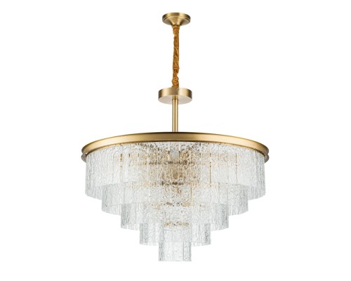 Подвесная люстра Belfast Harland 6308-8 BR CL Латунь / Стекло