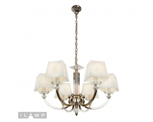 Подвесная люстра iLamp Blues P9404-6 Никель+белый