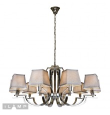 Подвесная люстра iLamp Hilton 6943-10 Хром+серый