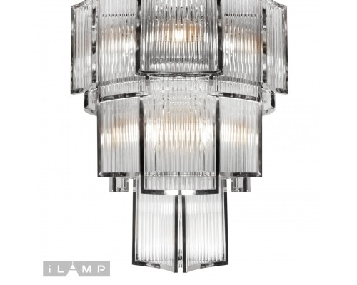 Подвесная люстра iLamp Tribeca MD0276-11 CHROME+SMOKY GRAY