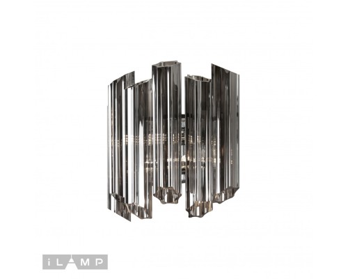 Настенный светильник iLamp Destiny MB0267-2B CHROME+SMOKY GRAY