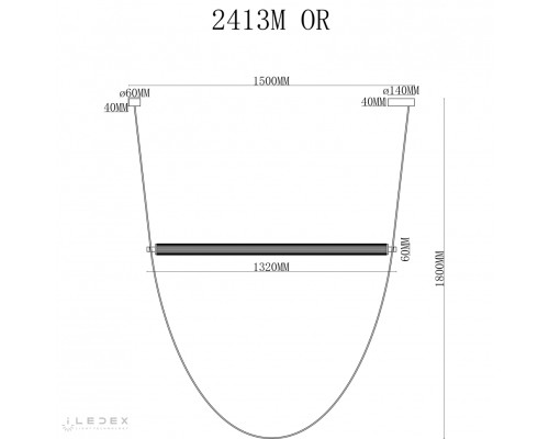 Светильник подвесной iLedex Rocks 2413M OR