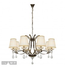 Подвесная люстра iLamp Cenro P7505-8 Никель+белый