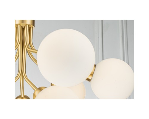 Подвесная люстра Belfast Bryson L-8130-6+3 BR GL Латунь / Стекло