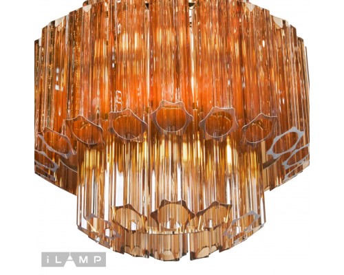 Подвесная люстра iLamp Destiny MD0267-4B CHROME+BROWN