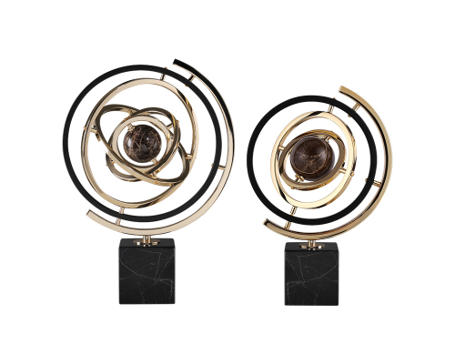 Статуэтка настольная ArtHomeDecor SATURN 4171 L BLACK & GOLD