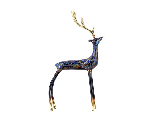 Статуэтка настольная ArtHomeDecor DEER 7317 S GILT BLUE