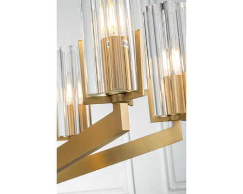 Подвесная люстра Belfast Malone 6035-6 BR CL Латунь / Стекло