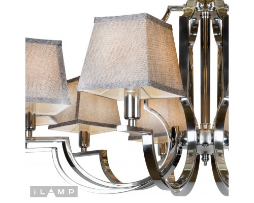 Подвесная люстра iLamp Hilton 6943-10 Хром+серый