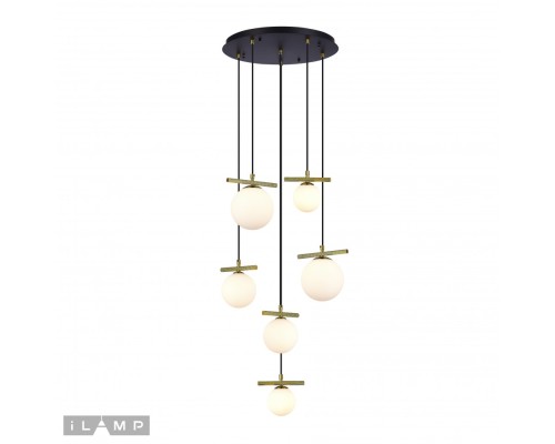 Светильник подвесной iLamp Golden 2134-6D BR+MBK