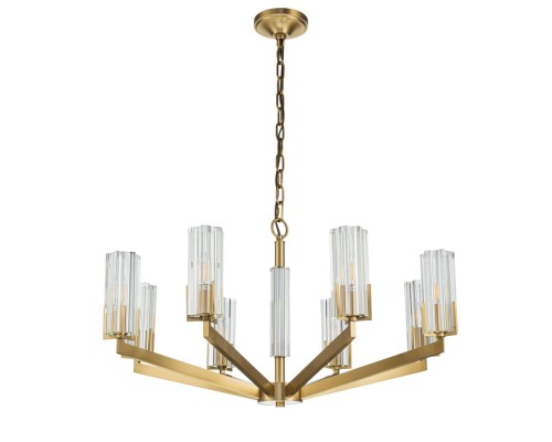 Подвесная люстра Belfast Malone 6035-8 BR CL Латунь / Стекло