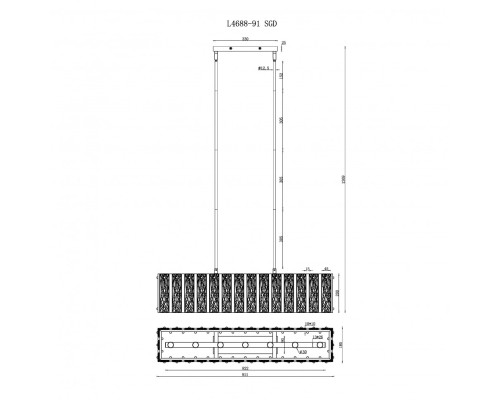 Светильник подвесной iLAMP Panorama L4688-91 SGD