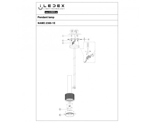 Светильник потолочный iLEDEX Delta 2361-1 BK+WH