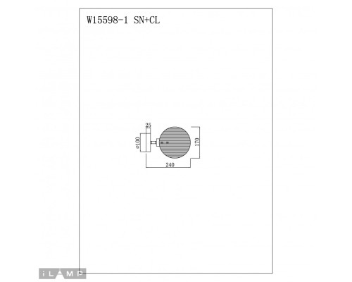 Светильник настенный iLamp Panorama W15598-1 SN+CL
