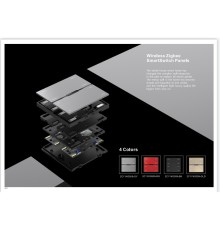 Смарт выключатель проводной (Zigbee) iLEDEX TECHNICAL VISION INN SP 48V-4-BK