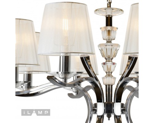 Подвесная люстра iLamp Omega RM5231/8 Хром