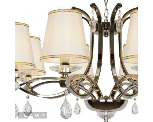 Подвесная люстра iLamp Cenro P7505-8 Никель+белый