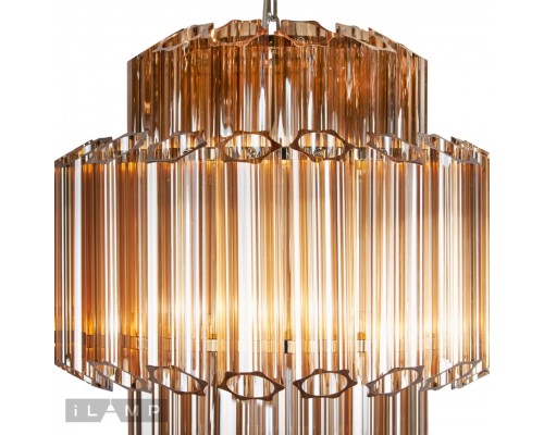 Подвесная люстра iLamp Destiny MD0267-4B CHROME+BROWN