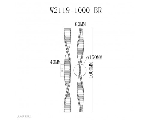 Светильник настенный iLedex Woodstock W2119-1000 BR