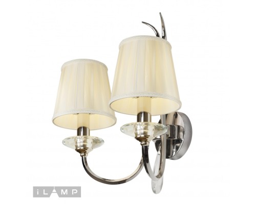 Настенный светильник iLamp Charm W2508-2 Никель+беж