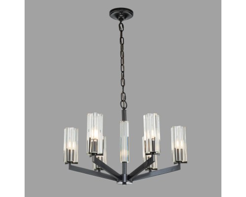 Подвесная люстра Belfast Malone 6035-6 BL CL Черный / Стекло