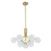 Подвесная люстра Belfast Bryson L-8130-6+3 BR GL Латунь / Стекло