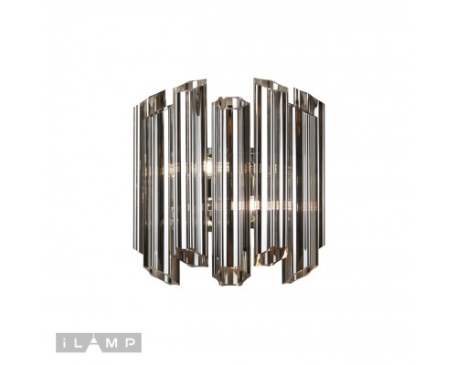 Настенный светильник iLamp Destiny MB0267-2B CHROME+SMOKY GRAY