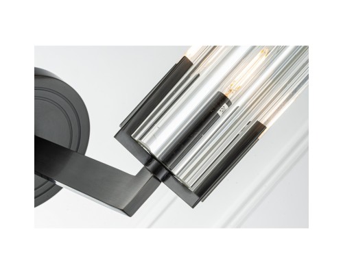 Настенный светильник Belfast Malone 6035-1 BL CL Черный / Стекло