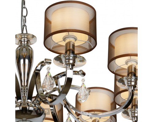 Подвесная люстра iLamp Mario RM16001/10 Хром