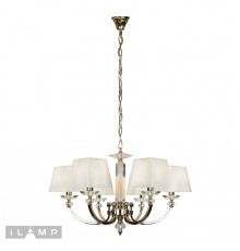 Подвесная люстра iLamp Blues P9404-6 Никель+белый