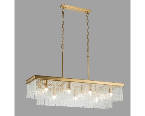 Подвесная люстра Belfast Harland 6308-10C BR CL Латунь / Стекло