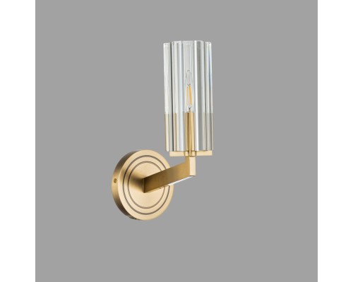 Настенный светильник Belfast Malone 6035-1 BR CL Латунь / Стекло