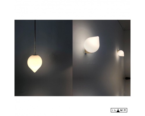 Настенный светильник iLamp CENTO 9572W/1-D300 BRASS&WHITE