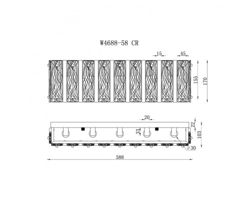 Светильник настенный iLAMP Panorama W4688-58 CR