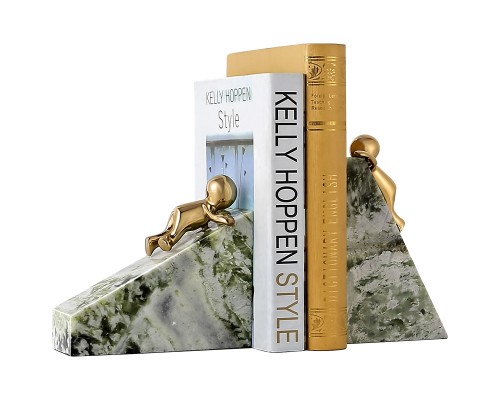 Держатель для книг ArtHomeDecor OVERCOMING 5275 BRASS & GREEN