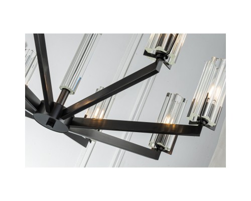 Подвесная люстра Belfast Malone 6035-8 BL CL Черный / Стекло