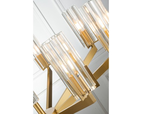 Подвесная люстра Belfast Malone 6035-8 BR CL Латунь / Стекло